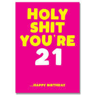 Personalised Holy Shit Birthday Card